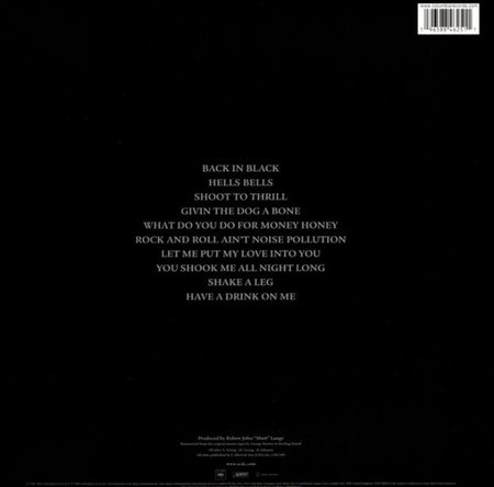 AC/DC  Back In Black LP Album vinyl record Remastered limited Black white swirl