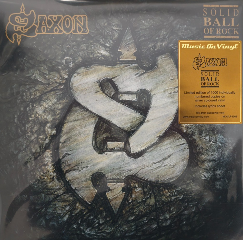 Saxon Solid Ball Of Rock LP Album vinyl record limited Silver numbered remaster