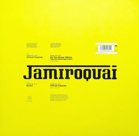 Jamiroquai Virtual Insanity Limited 12" vinyl record yellow 30th Anniversary