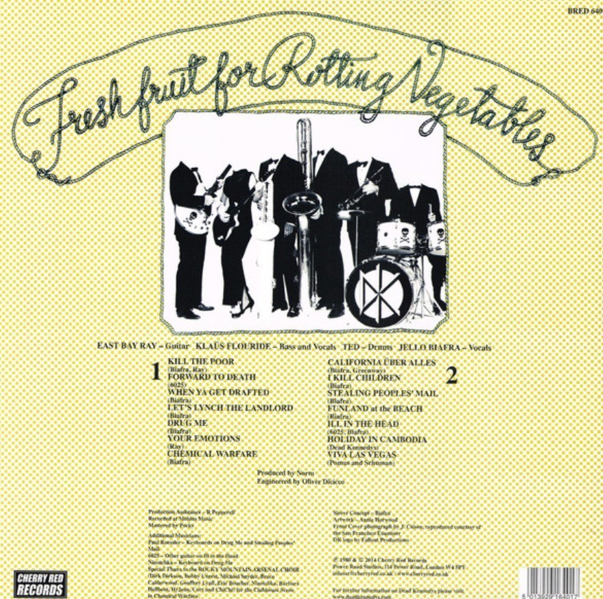 Dead Kennedys Fresh Fruit For Rotting Vegetables LP Album vinyl record 2014