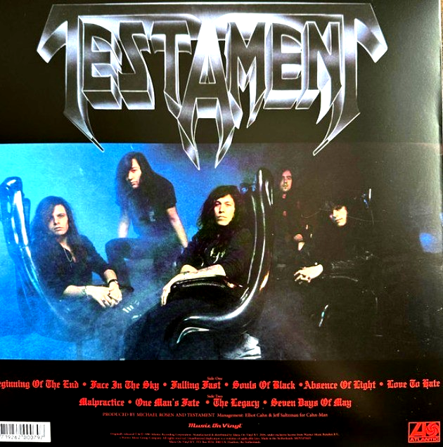 Testament Souls Of Black LP Album vinyl record 180g remastered 2024 reissue 180g
