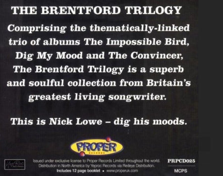 Nick Lowe - The Brentford Trilogy (2009)  3CD Box Set country pop rock NEW