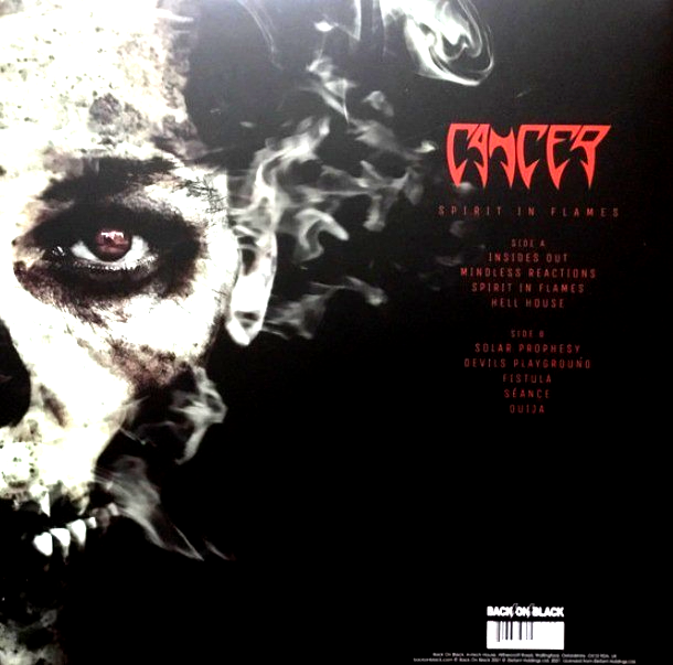 Cancer Spirit In Flames LP Album vinyl record 2022 limited Red Reissue