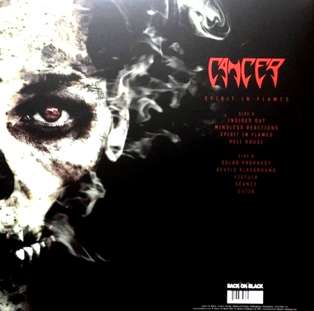 Cancer Spirit In Flames LP Album vinyl record 2022 limited Red Reissue
