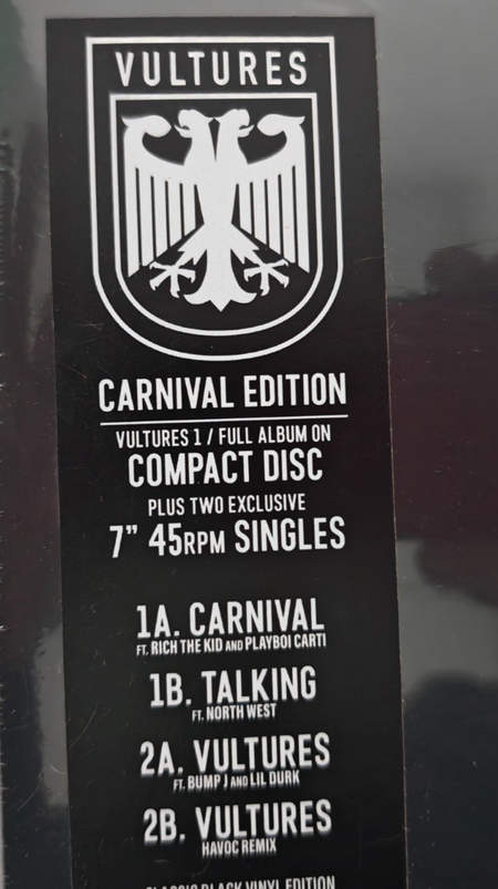 ¥$ Kanye West Ty$ Vultures 1 Carnival Edition 2 x 7" Vinyl record & CD Album