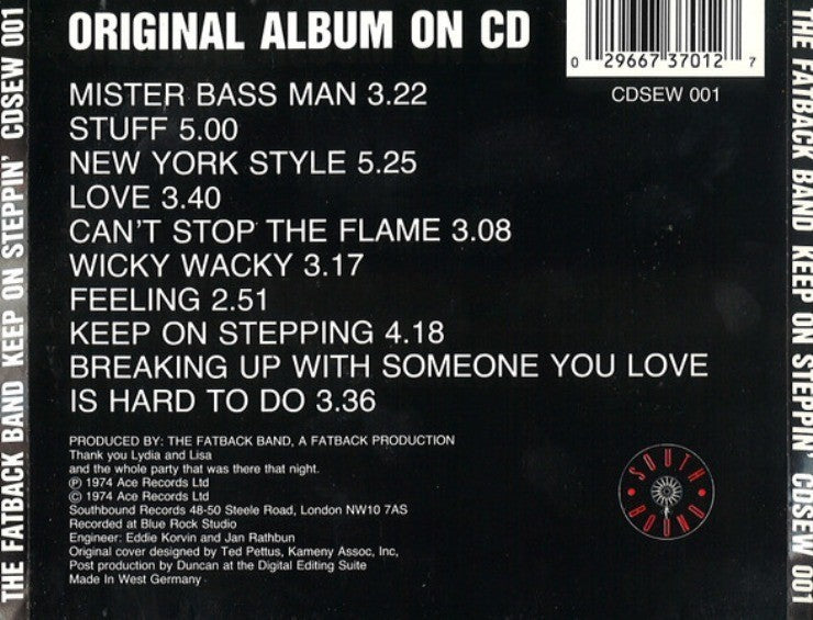 Fatback Keep On Steppin' CD Album reissue 1992 on Southbound