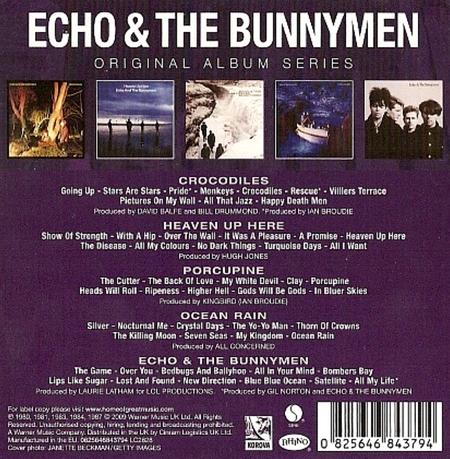 Echo & The Bunnymen Original Album Classics CD Boxset 5 Disc Set 2012 reissue