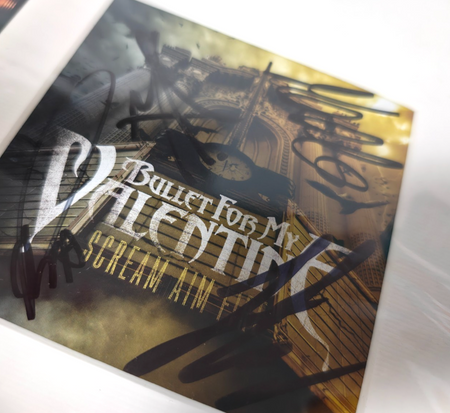 Bullet for my Valentine Hand Signed presentation 12" x 18" by the Band Autograph