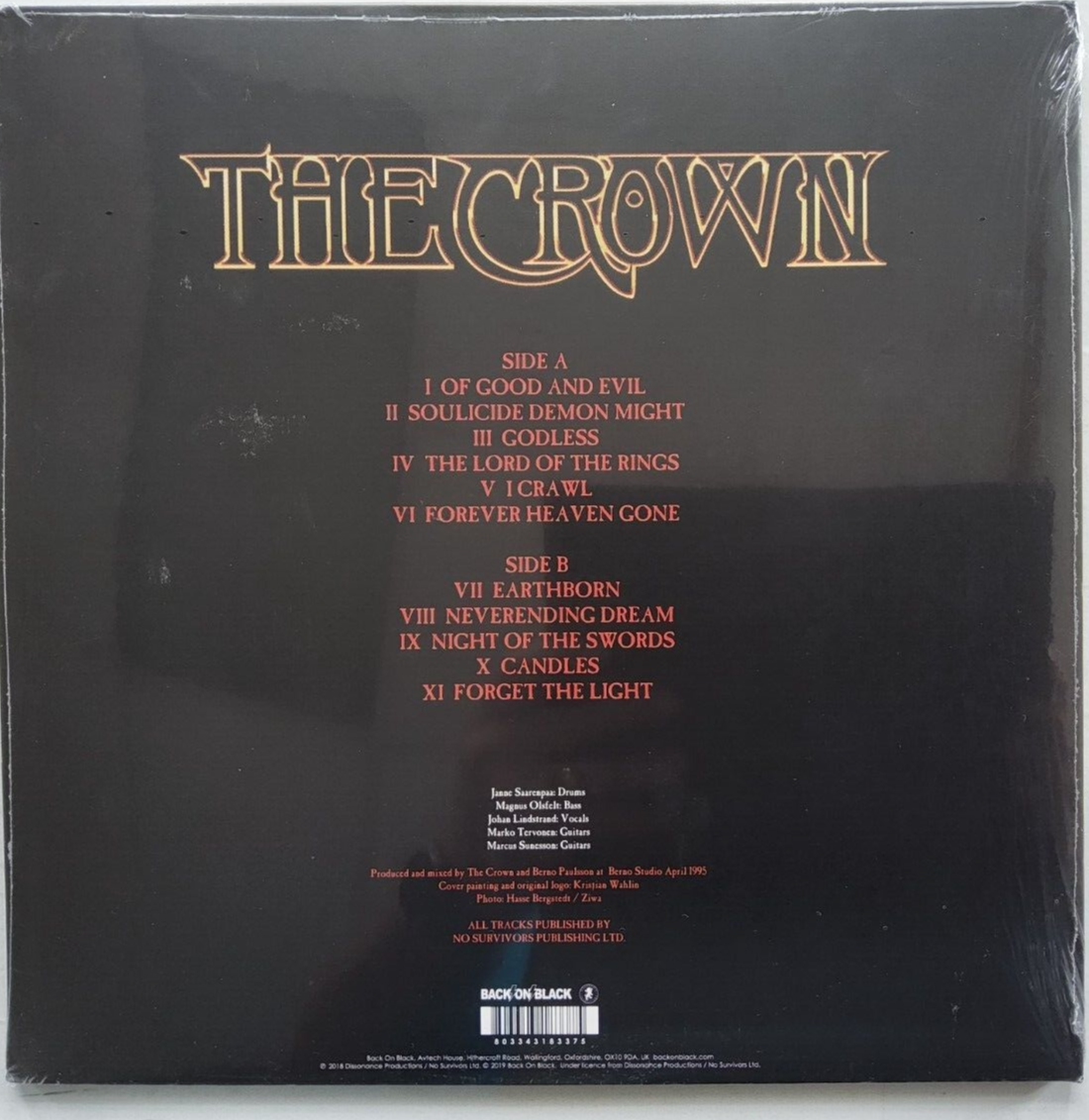 The Crown The Burning 2019 LP Album vinyl record mint