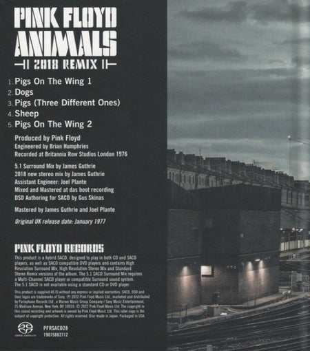 Pink Floyd Animals 2018 Remix SACD Album 2022 remastered Limited Edition Hybrid