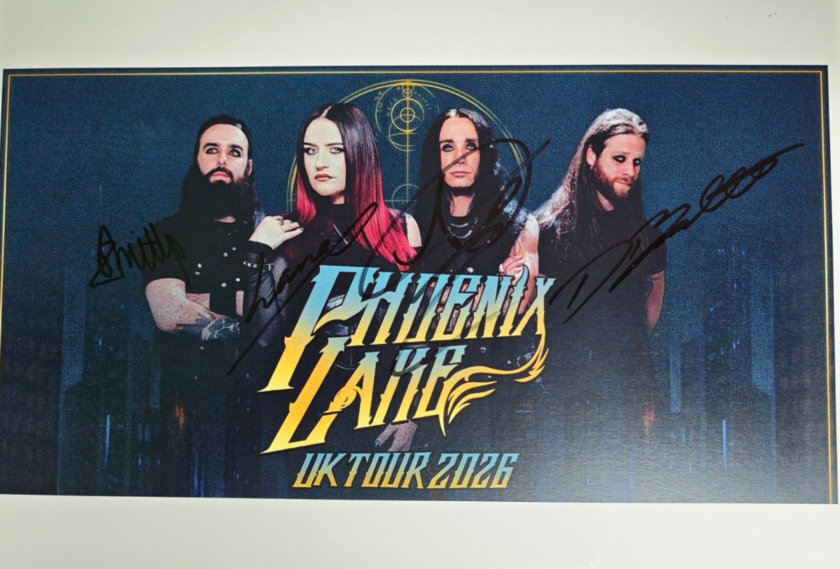 Phoenix Lake Hand Signed presentation A4 on glossy print by Band Members