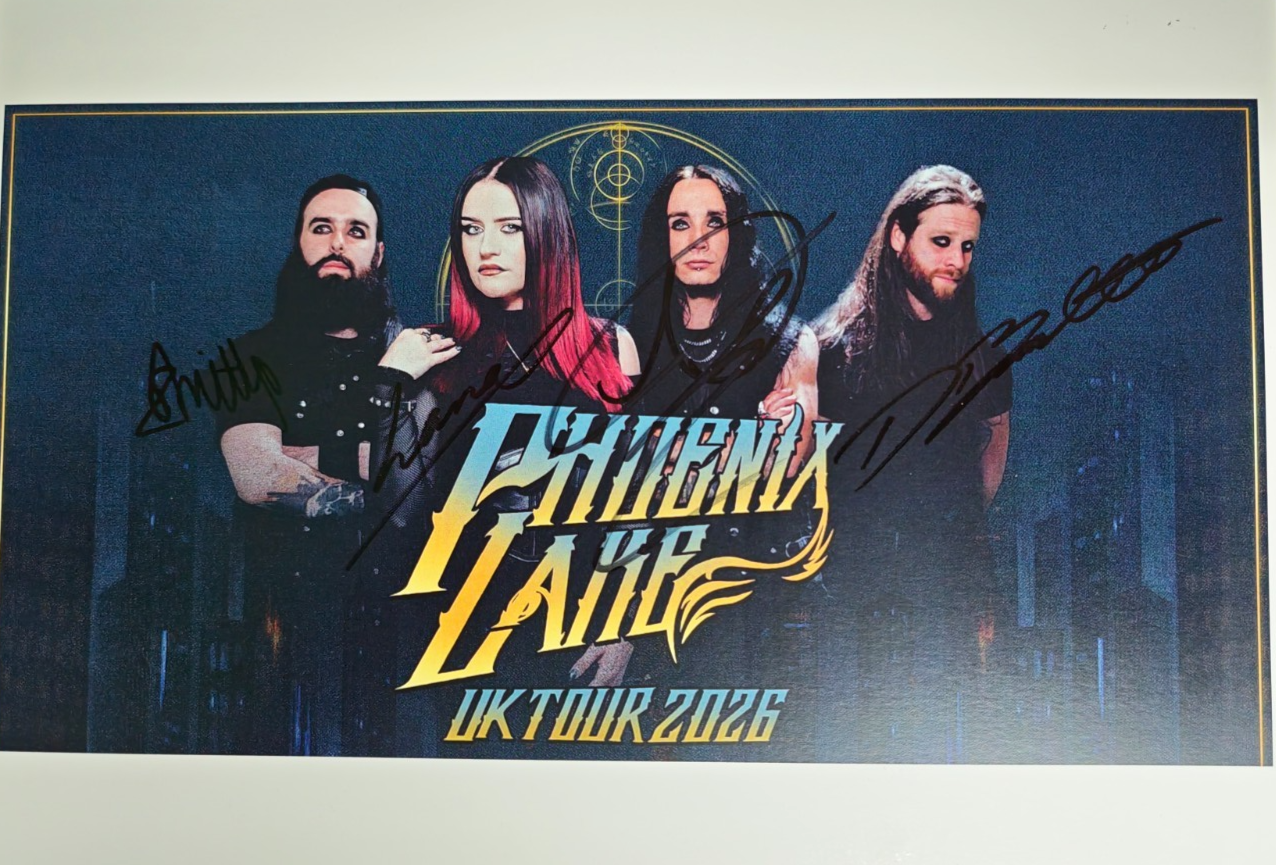 Phoenix Lake Hand Signed presentation A4 on glossy print by Band Members