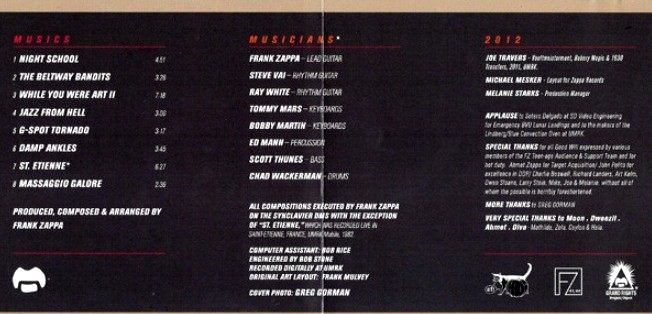 Frank Zappa Jazz From Hell CD Album Reissue Remastered 2012 on Zappa Records