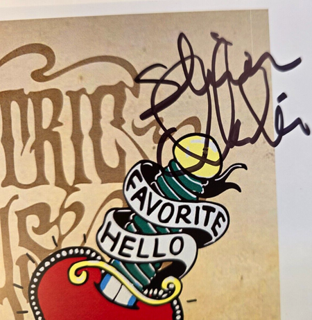 Electric Boys Signed presentation A4 on glossy print by Band Members