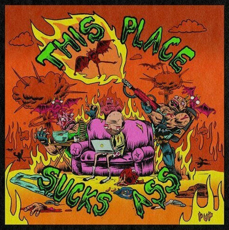 This Place Sucks Ass LP Album Vinyl Record limited Neon Orange Sealed Punk 2021
