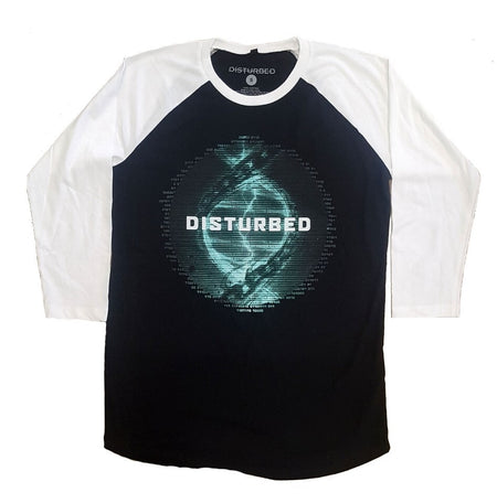 Disturbed – Unisex Raglan T Shirt Ex Tour New Size Medium