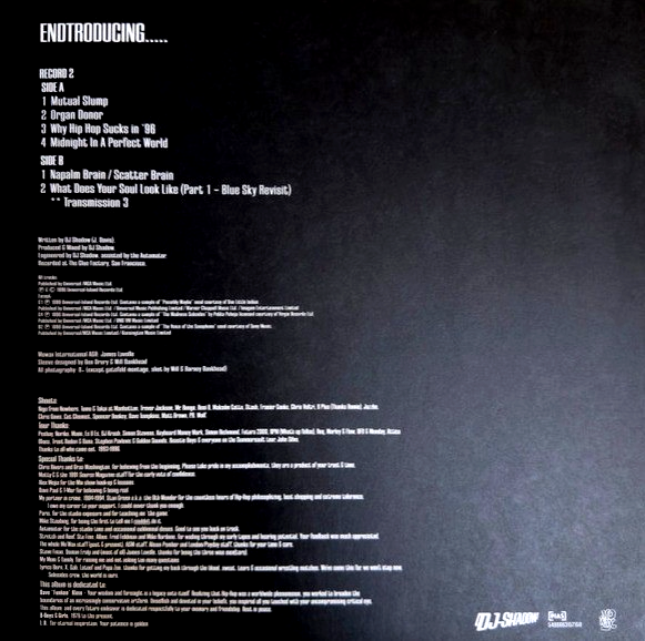 DJ Shadow – Endtroducing LP Album vinyl record Half Speed 25th Anniversary 2024