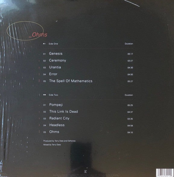 Deftones Ohms LP Album vinyl record 2020 on Reprise Records