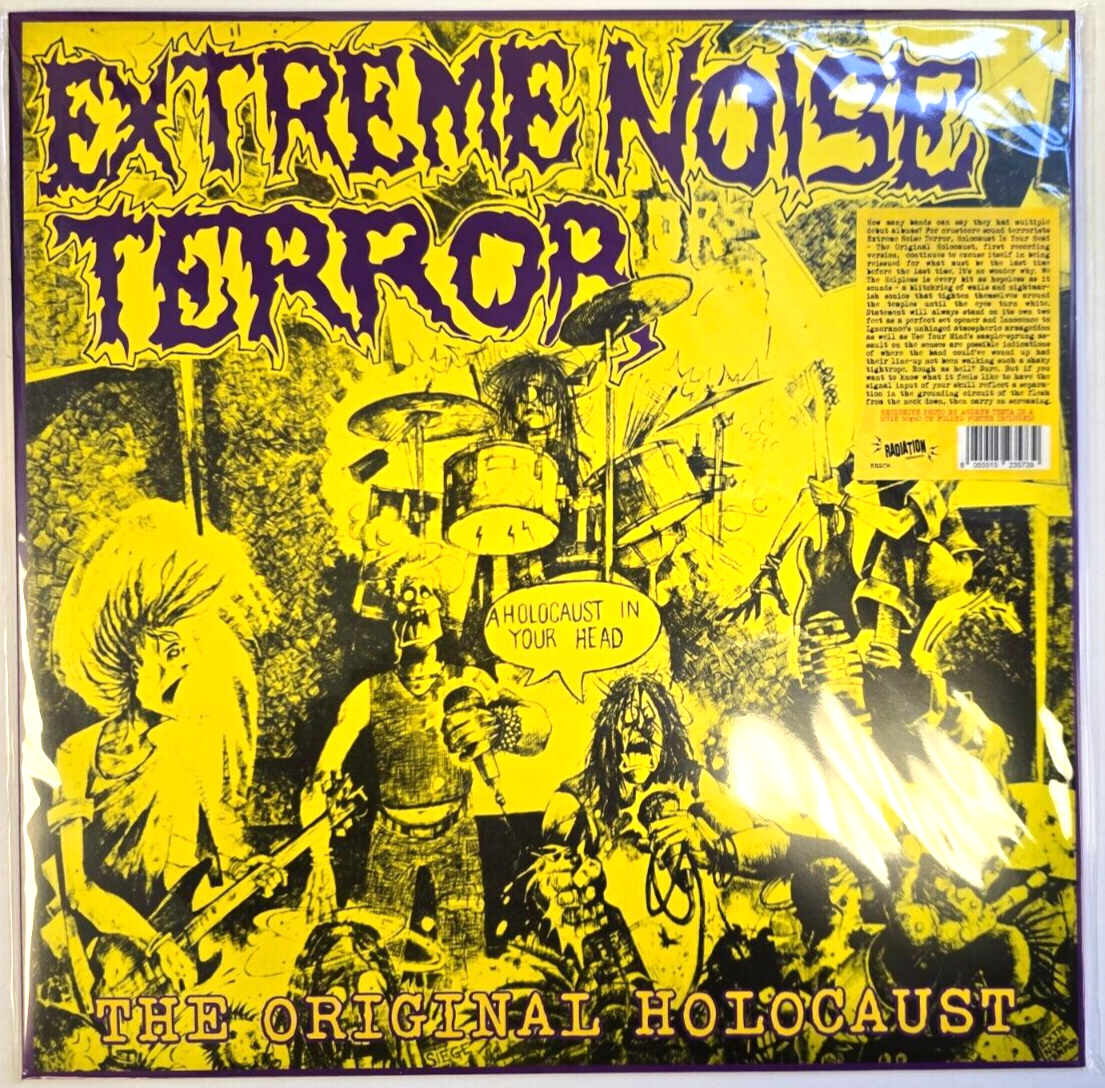 Extreme Noise Terror A Holocaust In Your Head  LP Album vinyl record with Poster