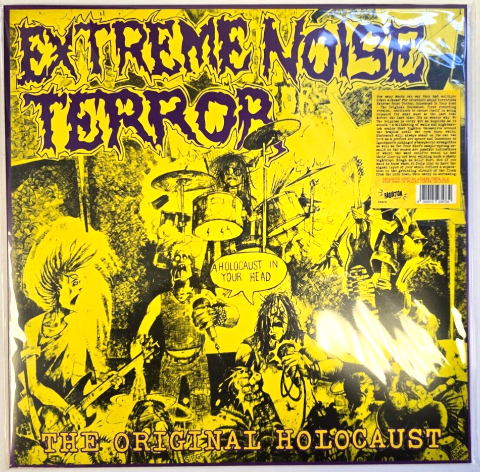 Extreme Noise Terror A Holocaust In Your Head  LP Album vinyl record with Poster