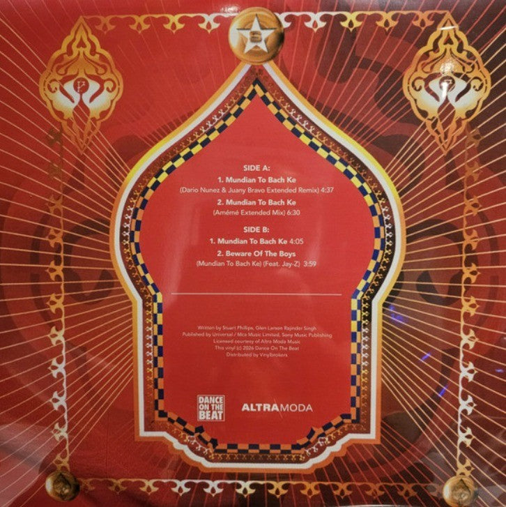 Panjabi MC Mundian To Bach Ke 12" vinyl record 2026 reissue on Dance On The Beat