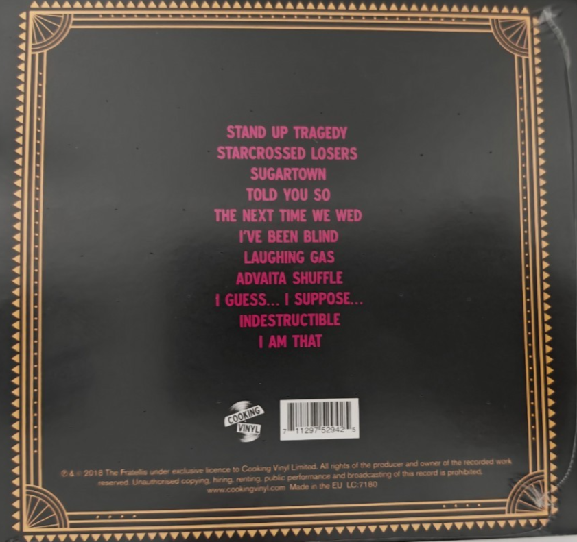The Fratellis – HIn Your Own Sweet Time CD Album 2018 on cooking Vinyl