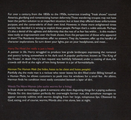 The Residents – Freak Show 3 x CD Remastered in digipak on Cherry Red