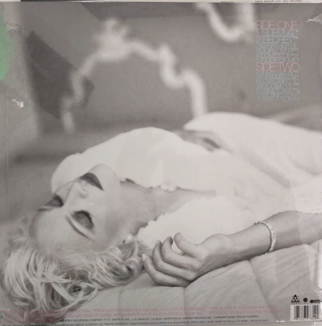 Madonna Bedtime Stories LP Album vinyl record limited Silver reissue 2025