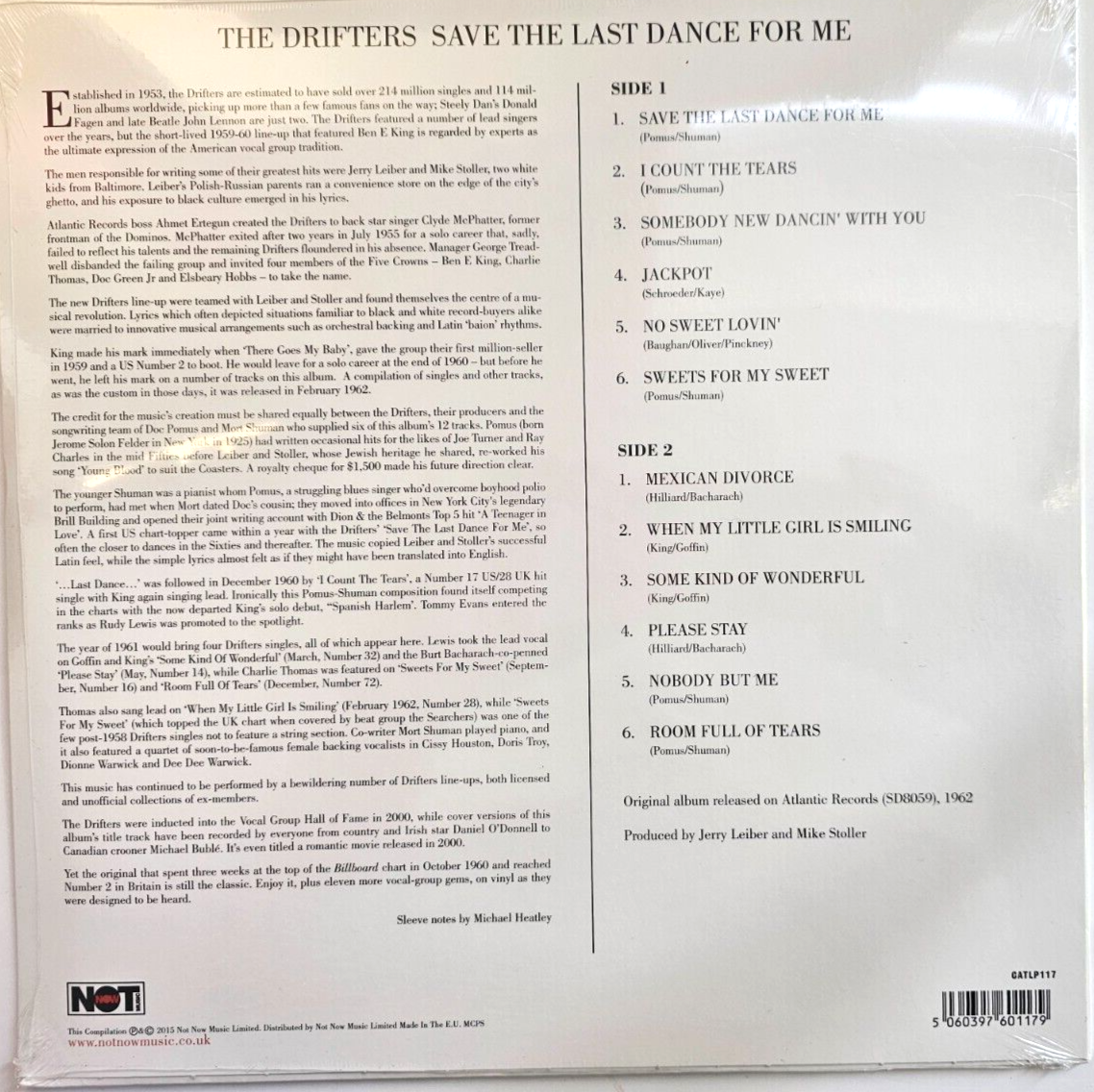 The Drifters Save The Last Dance For Me LP Album vinyl record 180g reissue 2015