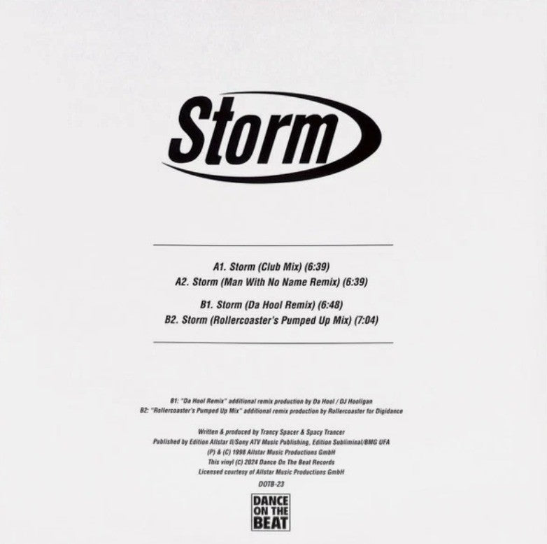 Storm Storm 12" vinyl record 2025 limited Red reissue on Dance on the Beat