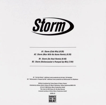 Storm Storm 12" vinyl record 2025 limited Red reissue on Dance on the Beat