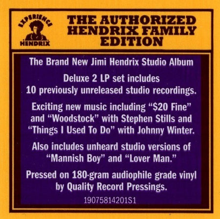 The Jimi Hendrix  Both Sides Of The Sky LP Album vinyl record 2018 gatefold 180g