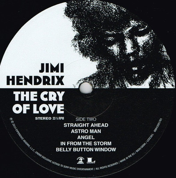 The Jimi Hendrix The Cry Of Love LP Album vinyl record 2014 in Gatefold Sleeve