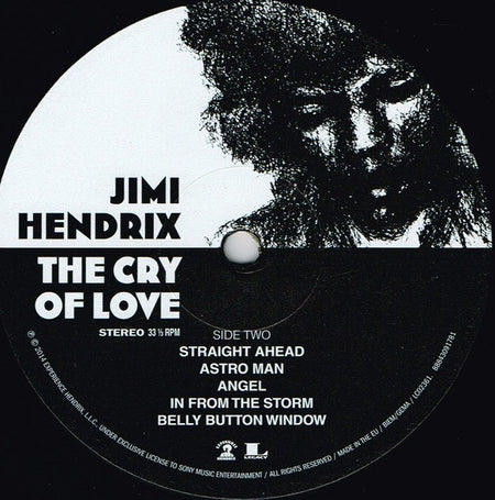 The Jimi Hendrix The Cry Of Love LP Album vinyl record 2014 in Gatefold Sleeve