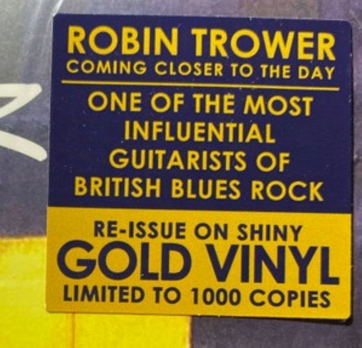 Robin Trower Coming Closer To The Day LP Album Vinyl Record Limited Gold 2022
