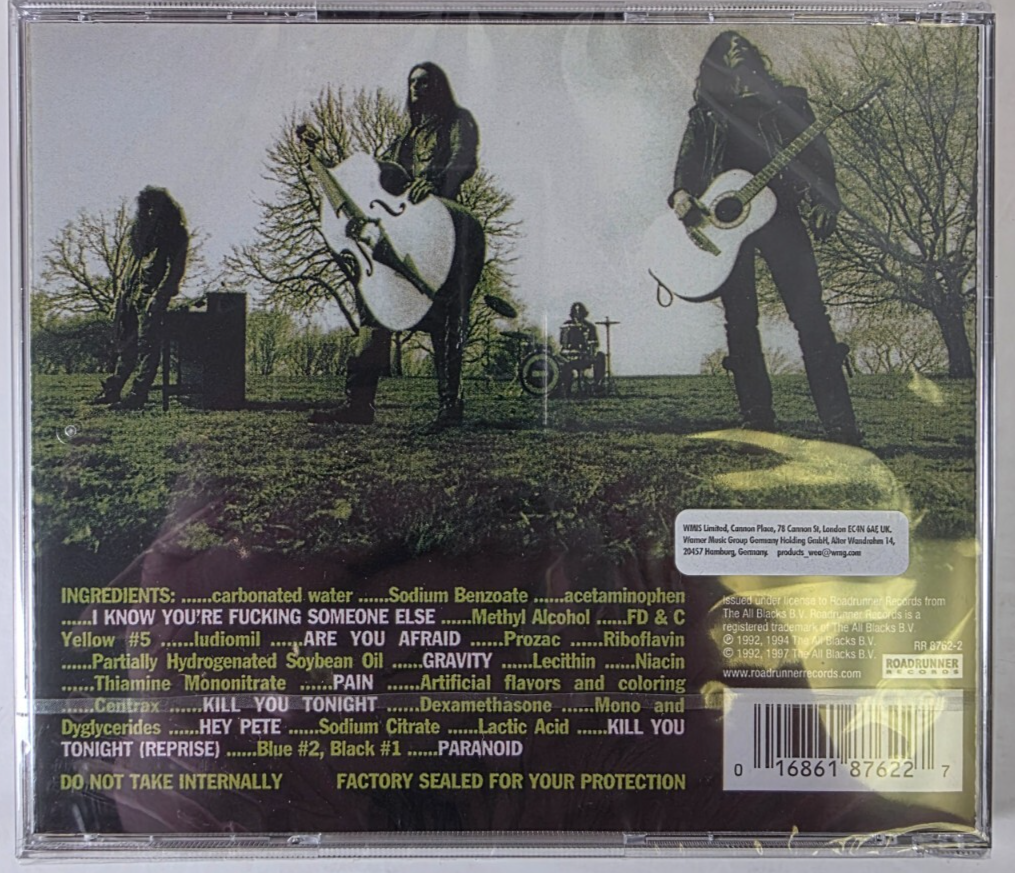Type O Negative The Origin Of The Feces CD Album Rock on Roadrunner reissue