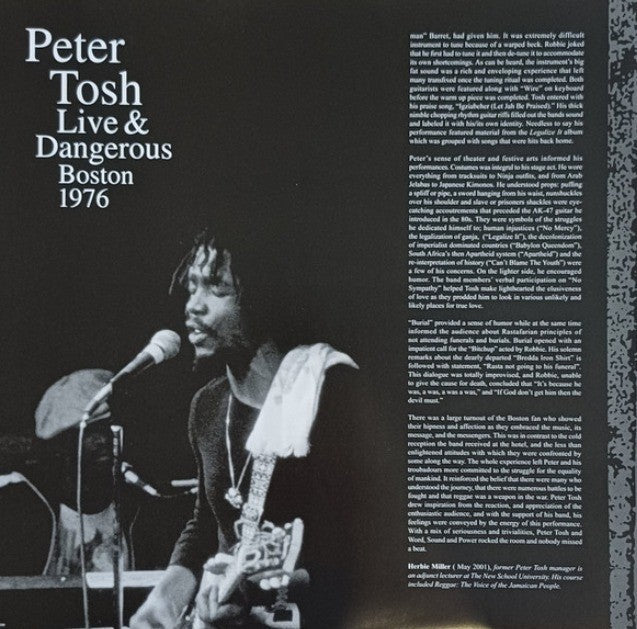 Peter Tosh Live & Dangerous: Boston 1976 LP album vinyl record RSD 2023 Yellow