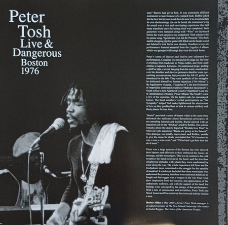 Peter Tosh Live & Dangerous: Boston 1976 LP album vinyl record RSD 2023 Yellow