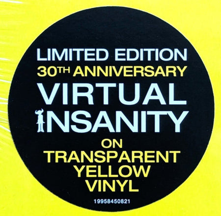 Jamiroquai Virtual Insanity Limited 12" vinyl record yellow 30th Anniversary