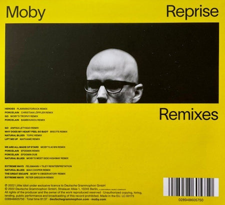 Moby Reprise Remixes CD Album 2022 on Deutsche Grammophon