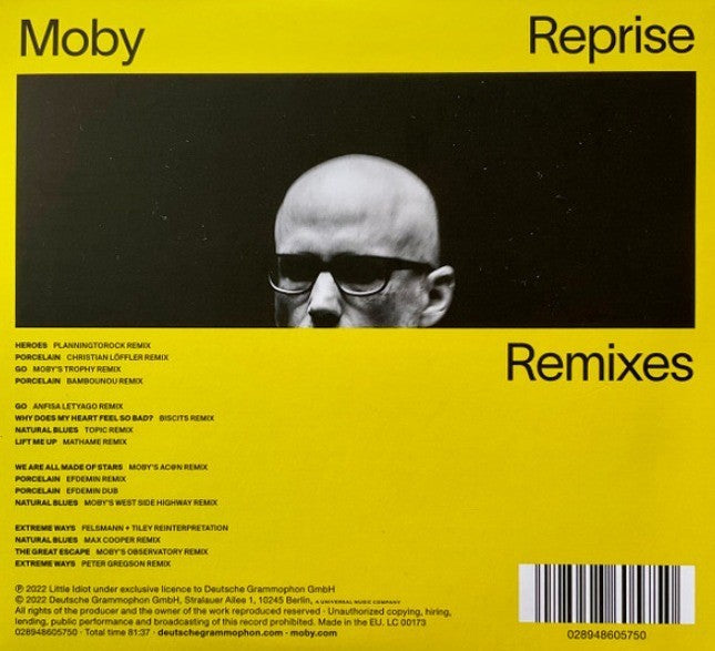 Moby Reprise Remixes CD Album 2022 on Deutsche Grammophon