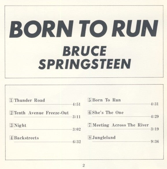 Bruce Springsteen – Born To Run CD Album reissue on CBS
