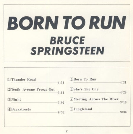 Bruce Springsteen – Born To Run CD Album reissue on CBS