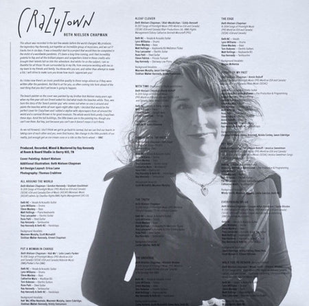 Beth Nielsen Chapman – CrazyTown limited edition marbled LP Album record SIGNED
