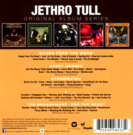 Jethro Tull Original Album Classics CD Boxset 5 Disc Set on Warner 2011 reissue