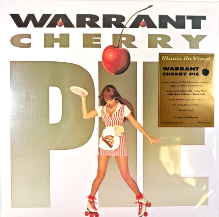 Warrant Cherry Pie LP Album vinyl record limited numbered Yellow 180g remastered