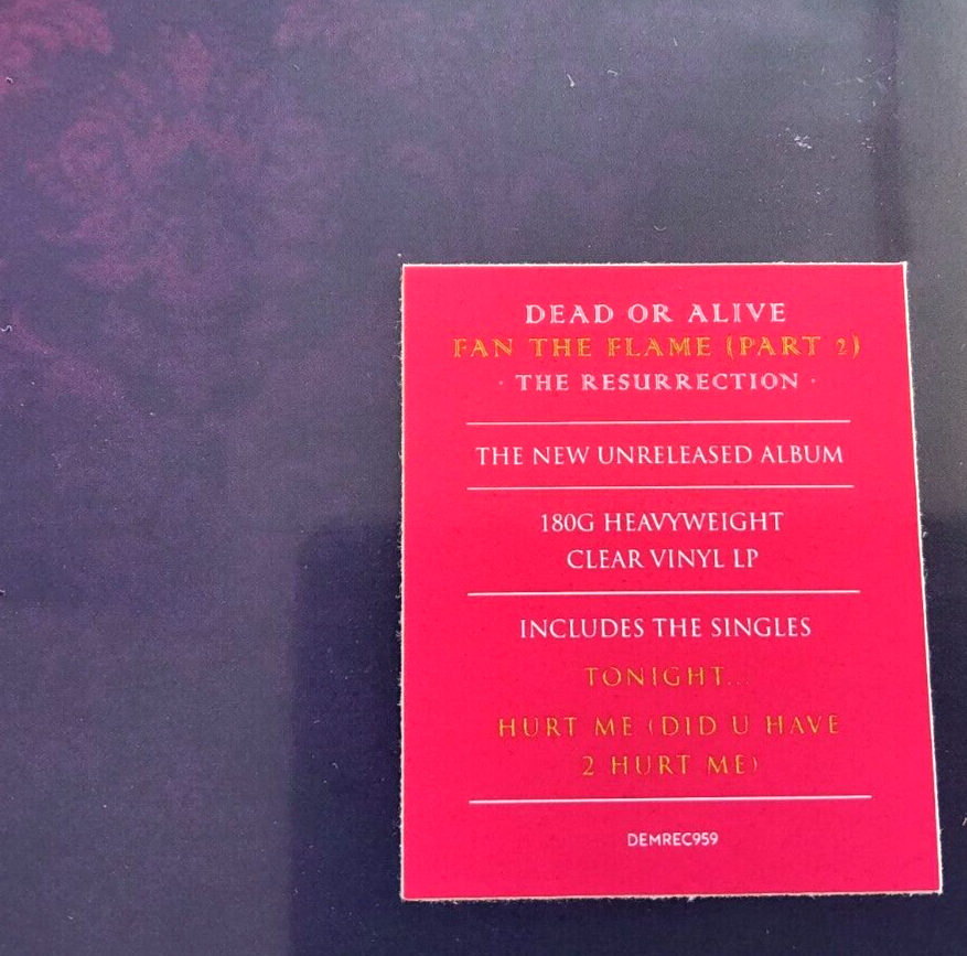 Dead Or Alive Fan The Flame Part 2 The Resurrection clear LP Album vinyl record