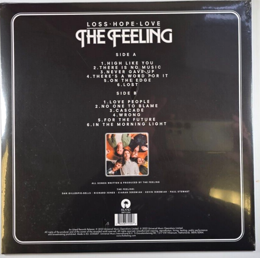 The Feeling – Loss Hope Love  LP Album vinyl record 180gram on island 2022
