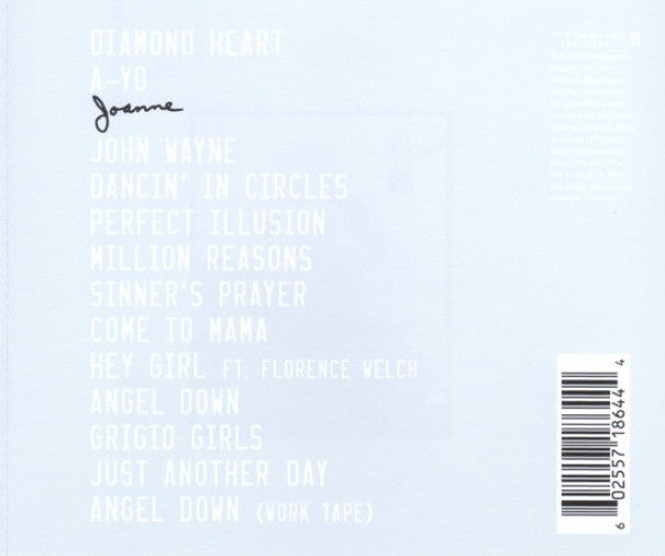 Lady Gaga Joanne CD Album Deluxe Edition on Streamline Records 2016