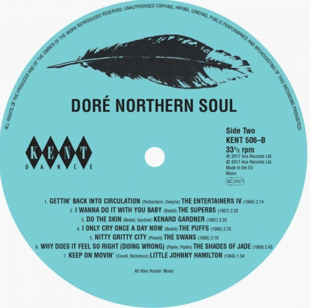 Doré Northern Soul LP Album vinyl record 2017 compilation on Kent Mono edition
